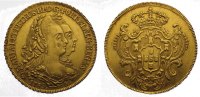 Brasilien 6400 Reis Gold Maria I. e Pedro III. 1777-1786.