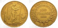 Frankreich 100 Francs Gold Dritte Republik 1870-1940.