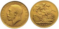 Südafrika Sovereign Gold George V. 1910-1936.