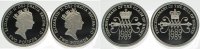 Großbritannien Two Pounds Silver Piedfort Two-Coin Set Elizabeth II. Seit 1952.