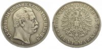 Hessen 5 Mark Ludwig III. 1848-1877.