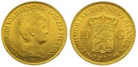 Niederlande-Königreich 10 Gulden Gold Wilhelmina I. 1890-1948.