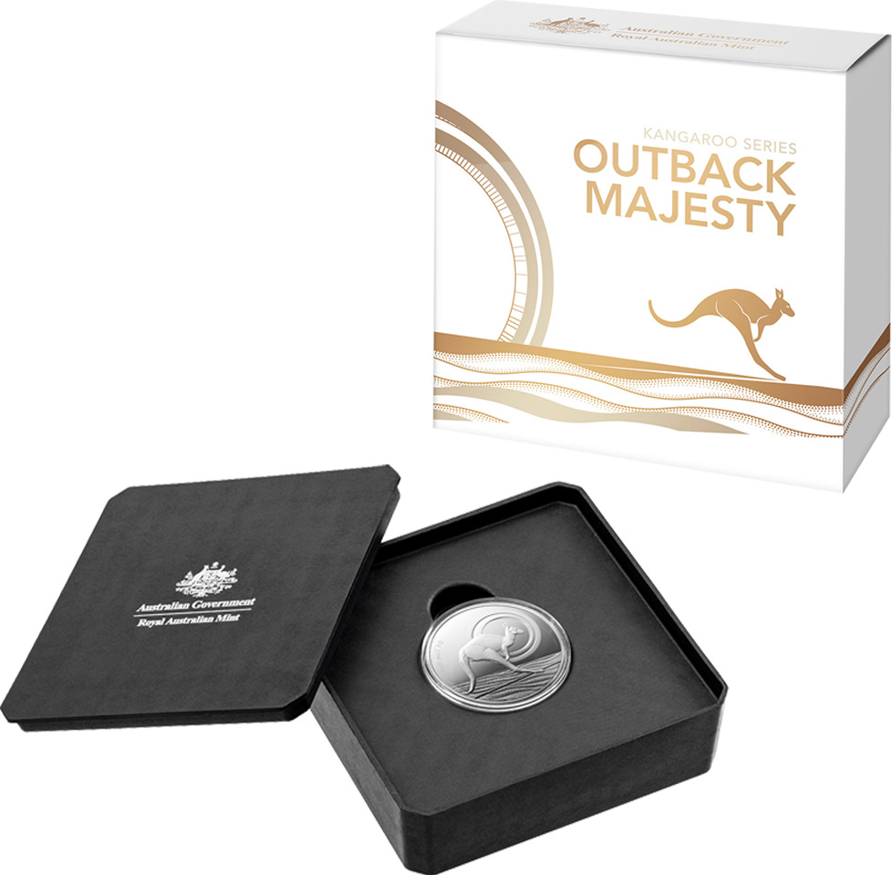 2021 Royal Australien Mint Kangaroo Outback Majesty 1 Oz Silver