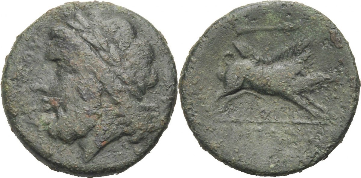 GRIECHISCHE MÜNZEN Bronze 3 Jh v Chr APULIA ARPI VF MA Shops