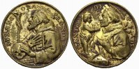 Franz von Assisi / Antonius von Padua Messingmedaille Religiöse Medaille
