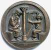 David bei Saul Bronzeplakette von O. Höhnen