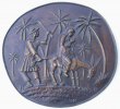Flucht nach Ägypten Bronzeplakette von O. Höhnen