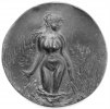 Badende Frau Weissmetall-Medaille von P. G. Güttler