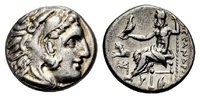 GRIECHISCHE MÜNZEN AR Drachme ALEXANDER III. DER GROSSE.