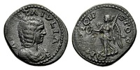 GRIECHISCHE MÜNZEN UNTER ROM AE Bronze MAKEDONIEN, STOBI: JULIA DOMNA