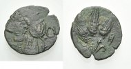 GRIECHISCHE MÜNZEN AE Kleinbronze SARDINIEN: PUNISCHE PRÄGUNGEN