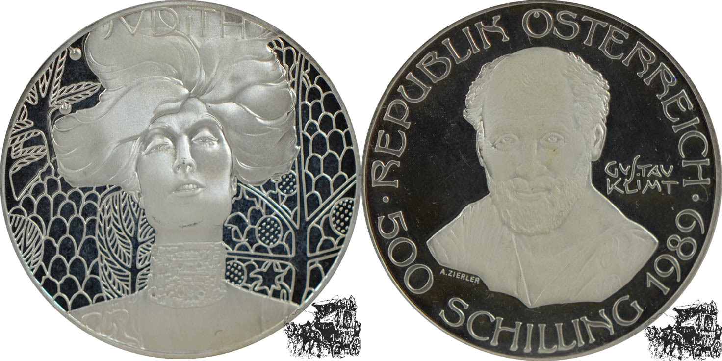 Österreich 500 PP 500 Schilling 1989 Klimt PP MA Shops