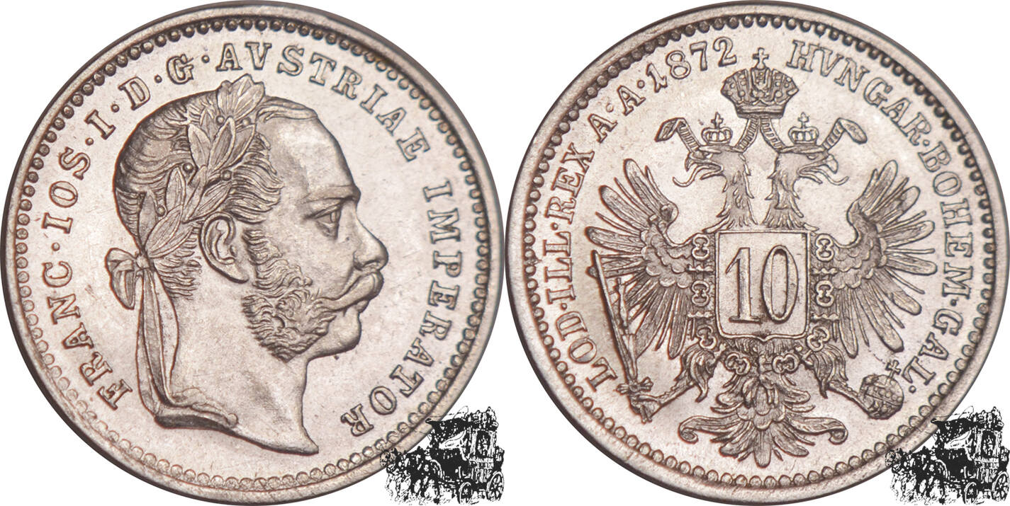 10 f stplfr 10 Kreuzer 1872 Österreich f stplfr MA Shops