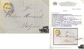 Österreich 1850 - 1 Kreuzer EF auf Brief