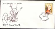 Ghana ** 1993 - 200. Todestag Mozart FDC