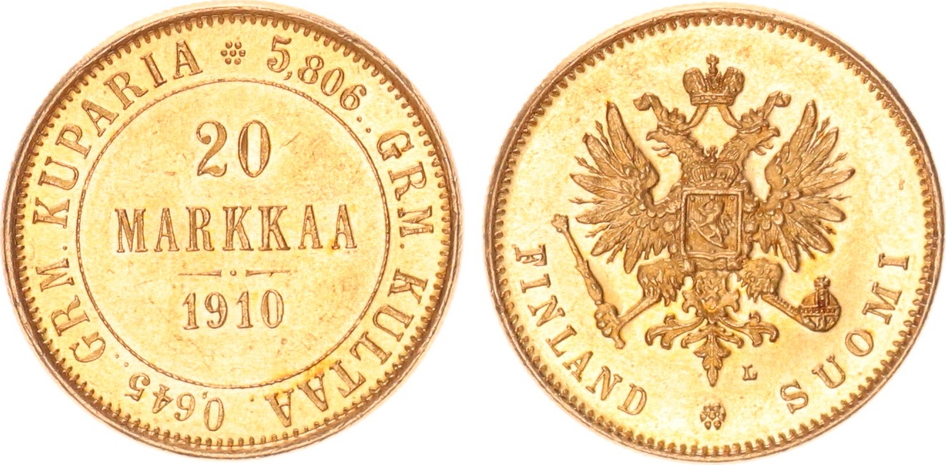 Russland Finnland Markka Nikolaus Ii Fast Bu Ms