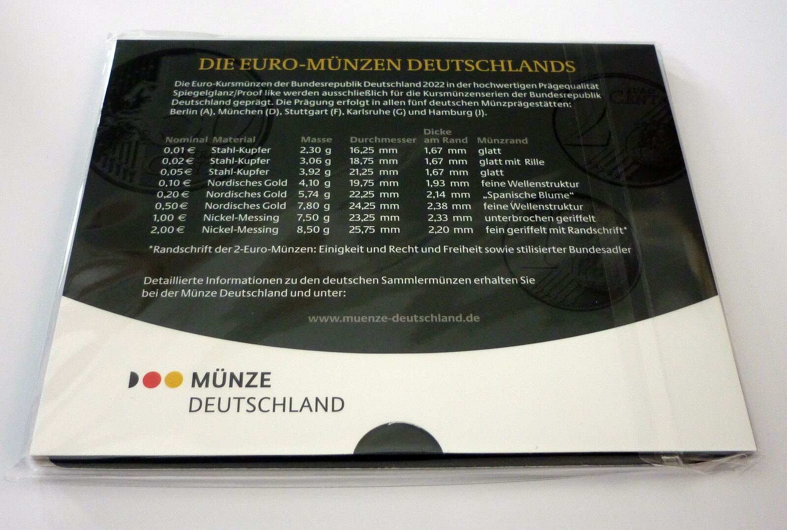 Deutschland BRD Germany 5 88 Euro 2022 A Offizieller Euro