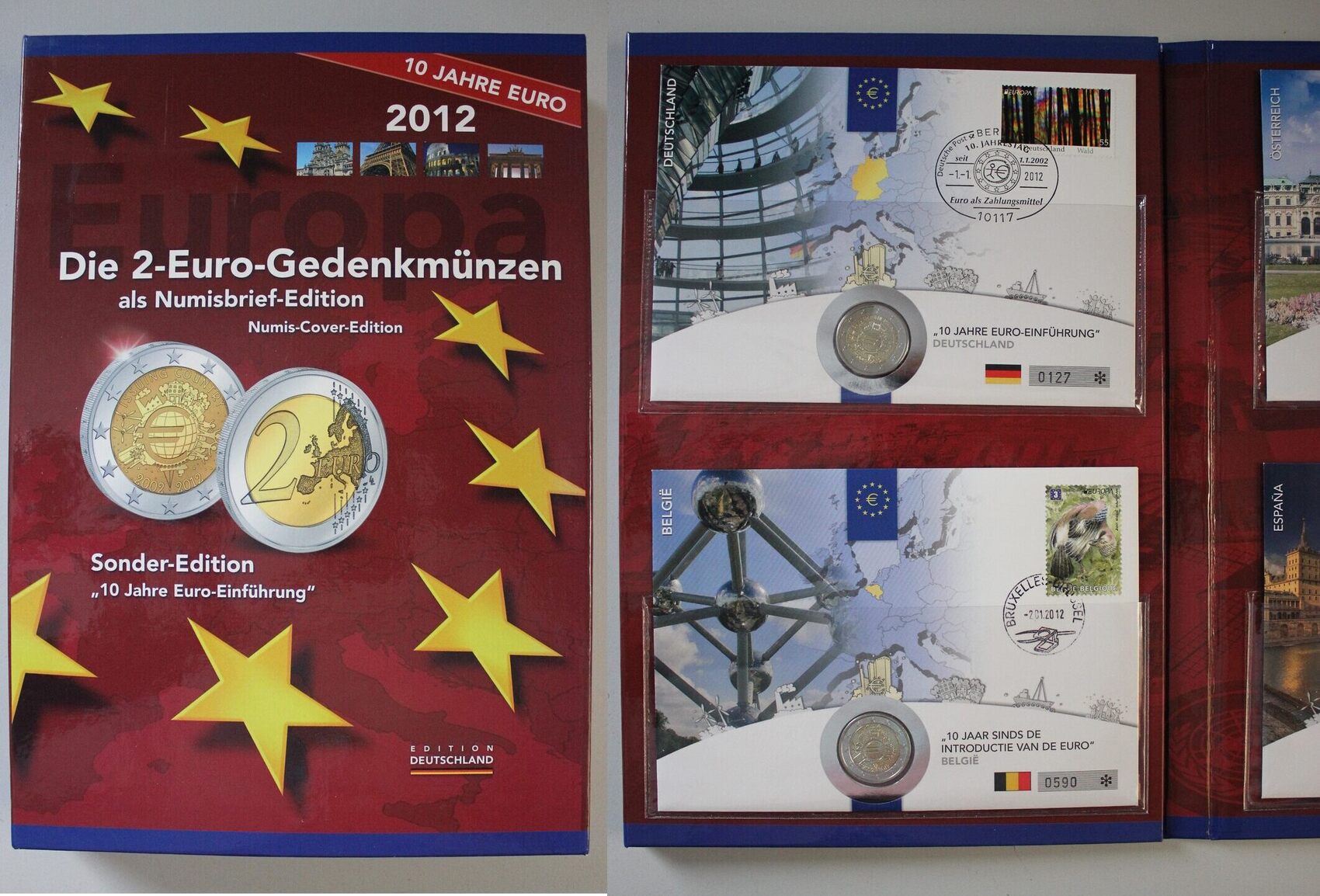 X Euro Numisbrief Edition Jahre Euro Bargeld Im