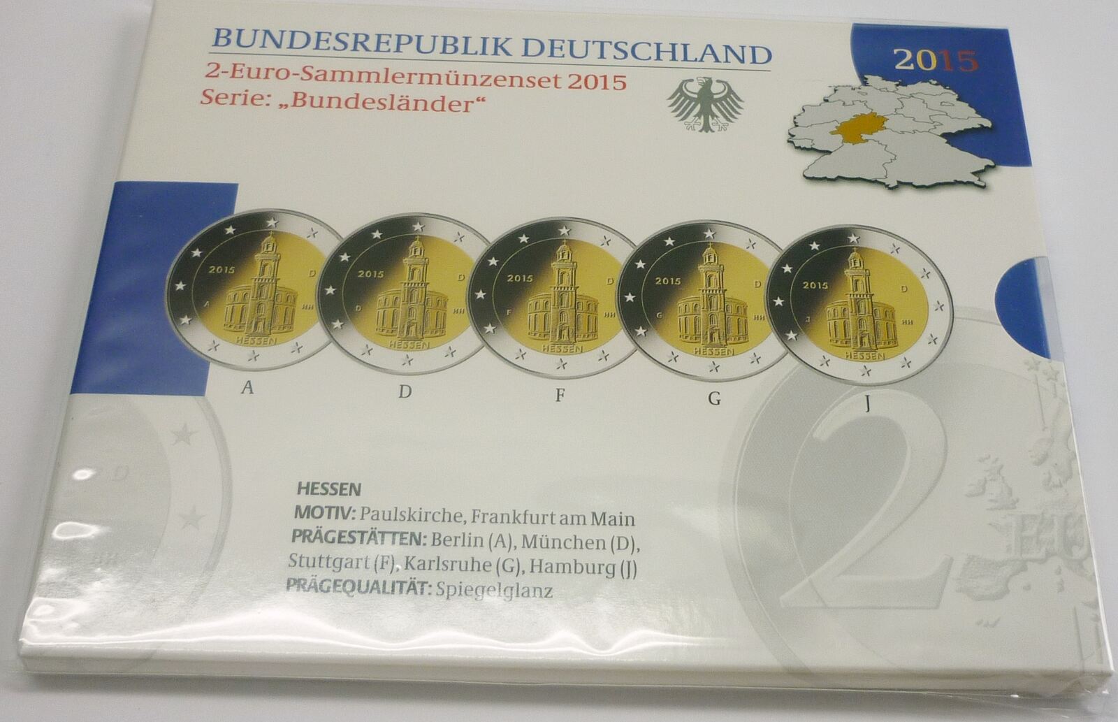 Deutschland Brd Germany X Euro Gedenkm Nzen Set A D F G J