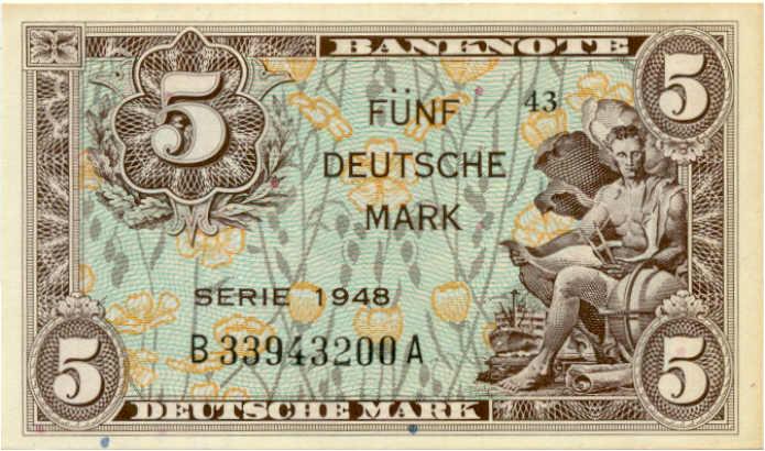 Deutschland Bank Deutscher Länder 5 Deutsche Mark DM 1948 (x0033) 5 Deutsche Mark DM  UNC 