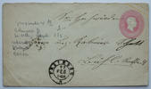 Baden Ganzsache 3 Kr. Umschlag 3 Kr. gebraucht von Freiburg nach Bühl