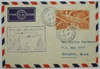 Franz. Indochina 80 C. braunorange auf Luxusbrief zu 1. Flug 4.3.47 nach Shanghai