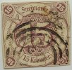Thurn & Taxis Michel Nr. 24 15 Kr. braunpurpur, bis auf kl. tangierte Stelle voll bis