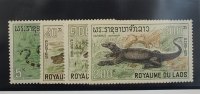 Laos Michel Nr. 218 - 221 Reptilien 4 Werte