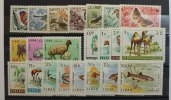 Libanon Libanon 3 versch. Tiermotiv-satze 894-99, 911-13, 1021-32