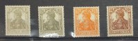 Deutsches Reich 4 Germania Werte aus den Jahren 1916 - 19