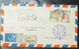 Thailand Luftpost eilbrief mit Zoll Vermerk in die Schweiz