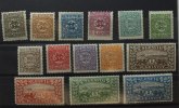 Deutsche Abstimmungsgebiete Schleswig Michel Nr. 1 - 14 14 Were auf Falz