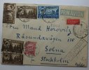 Rumänien Brief mit diversen Marken nach Stockholm