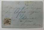 Braunschweig Brief aus Jerxheim mit dekorativem Federkruez auf Briefhülle Michel Nr. 8 a
