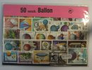 diverse 50 verscheidene Ballon Briefmarken aus aller Welt