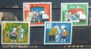 Bund Michel Nr. 369 - 372 4 Werte Märchen der Gebrüder Grimm