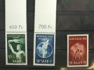 Saarland Michel Nr. 314, 315 usd 317 Olympiade Helsinki/ Saarmesse Saarbrücken