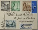 Malta Malta interessanter Luftpost / Einschreibbrief nach Deutschland