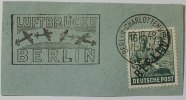 Berlin schöner Entwertungsstempel Luftbrücke Berlin auf 16 Pf Dauermarke Berlin