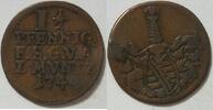 Sachsen Gotha Altenburg 1,5 Pfennig Friedrich III: 1732 - 72