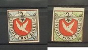 Basel 2 x 2,5 Rappen Stadtpost Basel als Replik