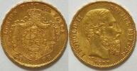 Belgien 20 Francs Leopold II 1877 Brüssel