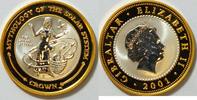 Gibraltar 1 Crown Mythologie des Solarsystems Auflage: 2001 Stück Gold/ Silber Ausgabe
