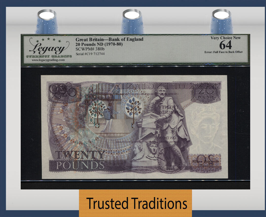 Welt Banknoten 20 POUNDS TT PK 380b 1970 80 GREAT BRITAIN QUEEN