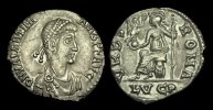 ROMAN IMPERIAL Siliqua LT-KWQF - VALENTINIAN II - AR Siliqua, ca.388-92AD. .. SCARCE ..