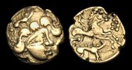 CELTIC GAUL Quarter Stater CE-PDBP - NORTH WEST GAUL - BAIOCASSES (Bayeux) Electrum Gold Quarter Stater.