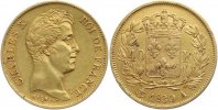Frankreich 40 Francs Gold Charles X. 1824-1830.