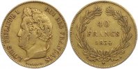 Frankreich 40 Francs Gold Louis Philippe I. 1830-1848.