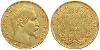 Frankreich 20 Francs Gold Napoleon III. 1852-1870.
