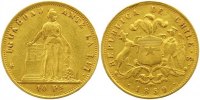 Chile 10 Pesos Gold Republik. Seit 1818.
